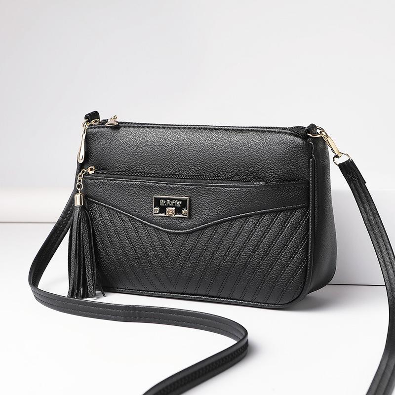 

2025 Весна Новая женская сумка Модная ретро сумка подмышкой Клетчатая тисненая сумка премиум-класса через плечо Length 26 Width 7 Height 16cm чёрный