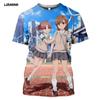 Summer Style T-Shirt Men Women T-shirt 3D Print Anime Game A Certain Scientific Railgun T Harajuku T Shirt Clothing