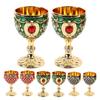 Weinglas im Vintage-Stil, Zinklegierung, elegante, dekorative Retro-Gläser mit Stiel für Zuhause, Bar, Party, 2 Stück