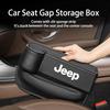 Car Leather Seat Gap Organizer With Cup Storage Box For Jeep Grand Cherokee Wrangler JK Gladiator Compass Renegade Patriot Liber