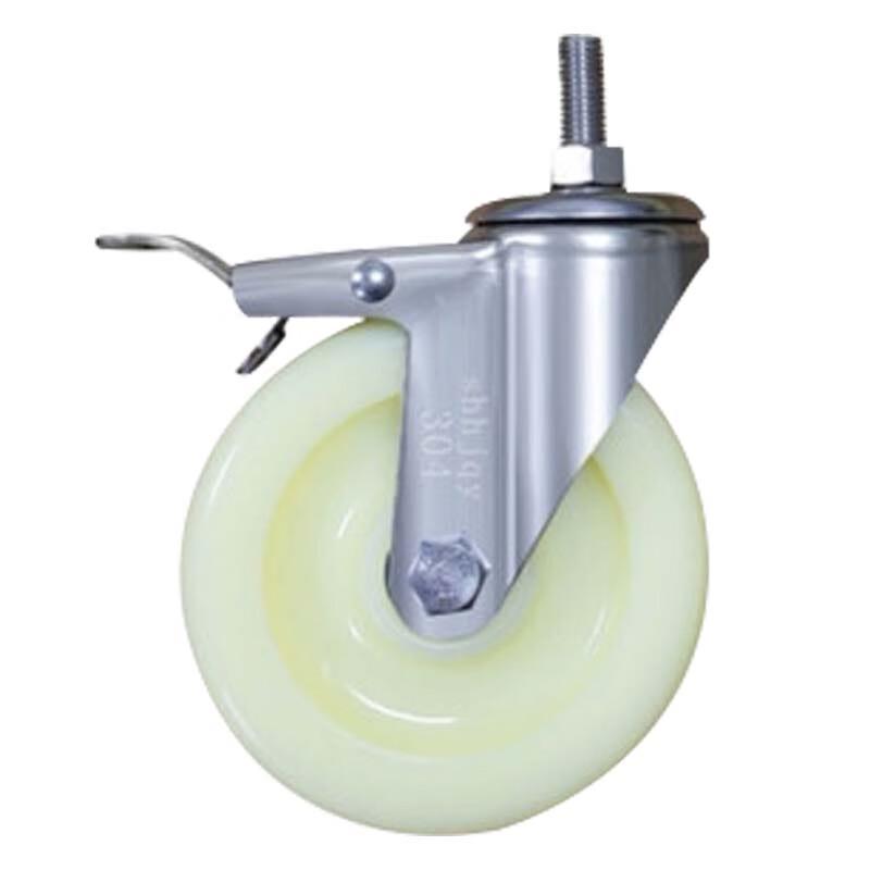 304 Stainless Steel White Nylon Caster Wheel