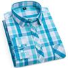 High Quality Men's 100% Cotton Shirt Luxury Long Sleeve New Designer Business Soft Thin Checked Buttoned Slim Fit Formal Shirt