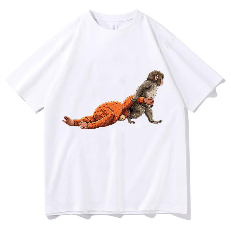 High Quality Cotton Vintage Punch Monkey T Shirts Women Unisex Fashion Casual Aesthetic Harajuku TShirt Short Sleeve Streetwear