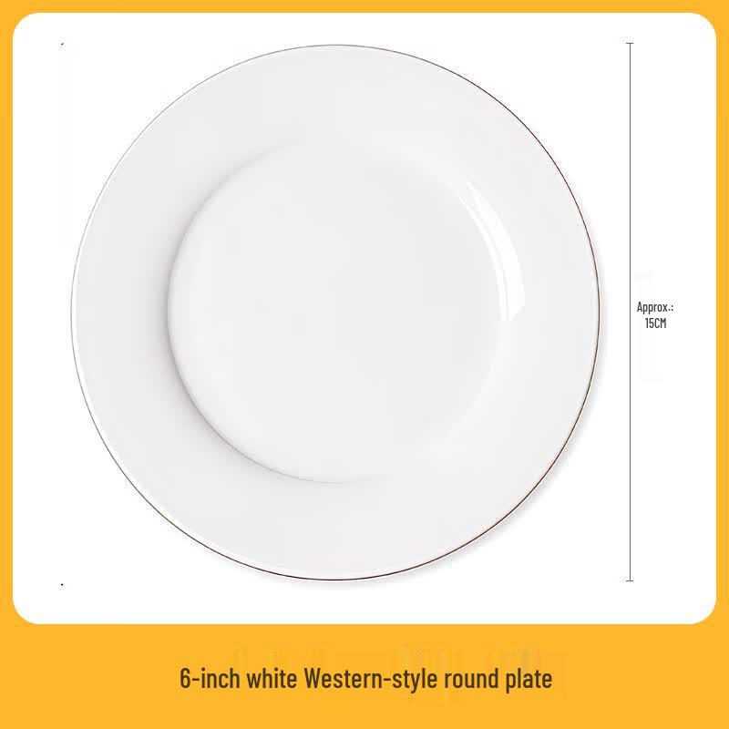 Zhishi Ceramic Shallow Round Dinner Plate