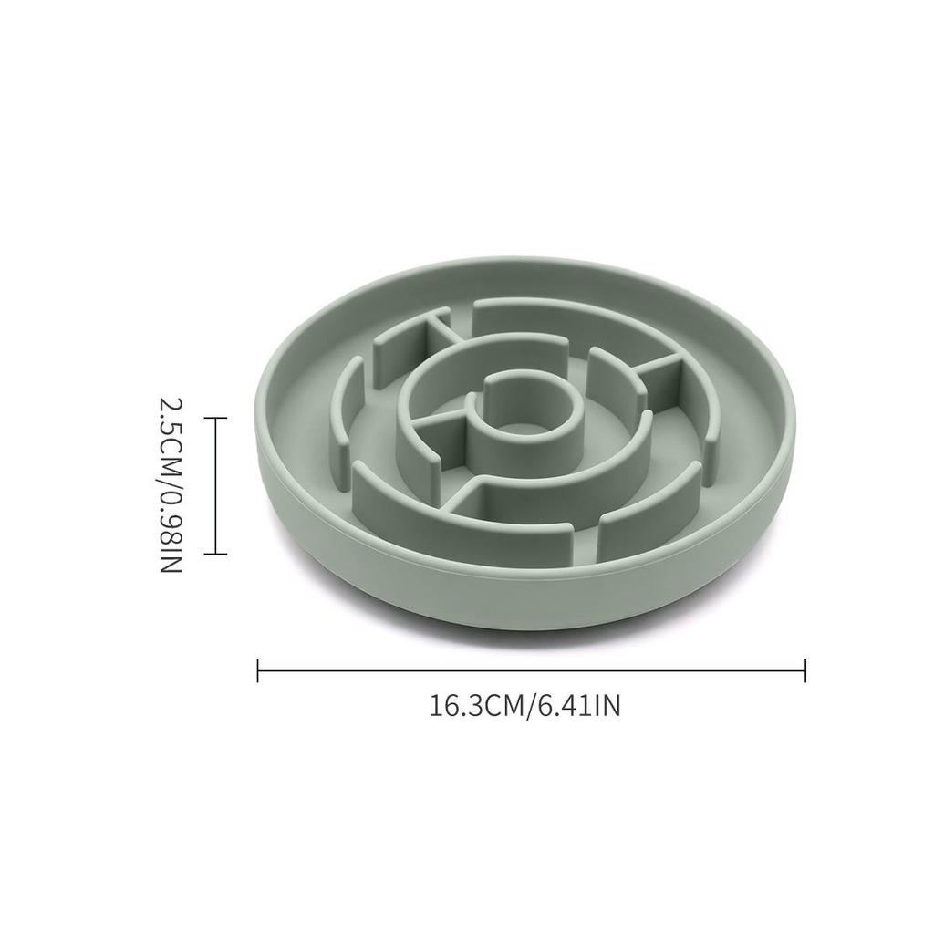 Silicone Anti-Knockover Slow Feed Pet Bowl for Dogs and Cats