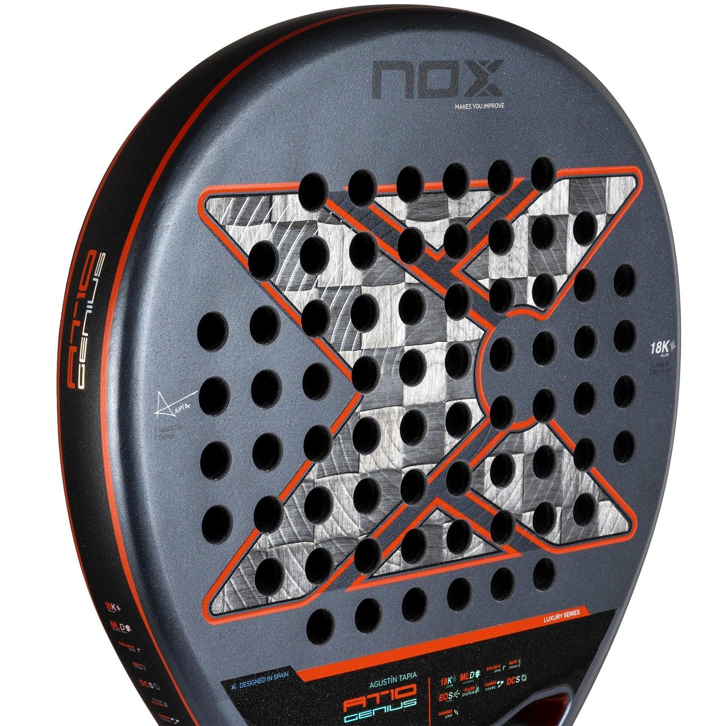 Nox AT10 Genius 18K Alum Tennisschläger Kohlefaser Schwarz/Grau schwarz