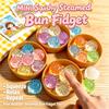 5Pcs Mini Buns with Steamer Bun Squeezable Toys Set Soft Stress Relief Crystal Squishy Fidget Sensory Toy Party Favors Gift