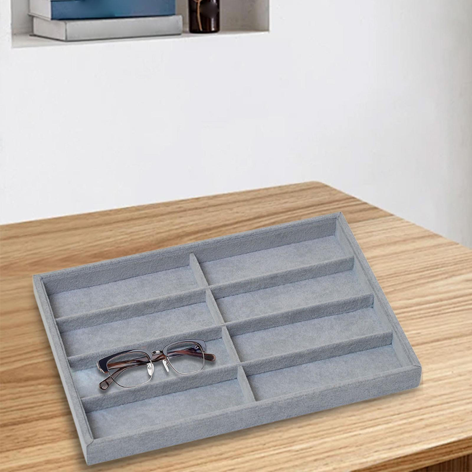 

Лоток для очков Контейнер Легкий футляр для хранения очков Очки для стола серый