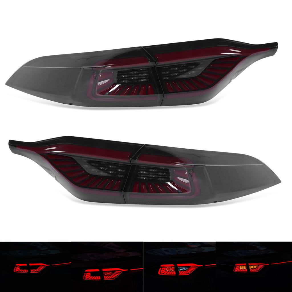Full LED Dynamic Tail Lights Assembly Smoked Lens Fit for Corolla 4 Door Sedan LE SE E210 2020+
