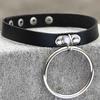 Schwarzer Leder Goth Choker Punk Harajuku Halsband Gothic Halskette Grunge Choker Cosplay Party Festival Schmuck