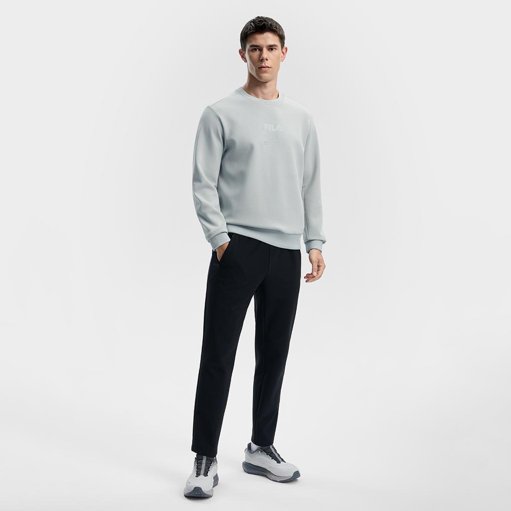 Fila Fitness Fashionable Casual Training Versatile Knitted Sports Pants Men Bottoms Deep-Black A11M541611FBK