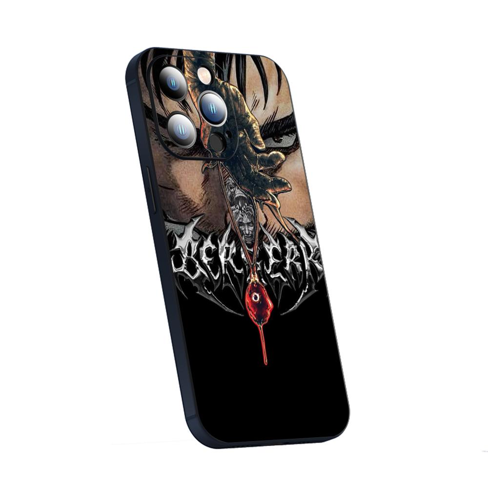 Cool Japan Anime Man Griffith Pattern Phone Case For iPhone 17 16 16e 15 14 13 12 Plus Mini Pro Max Soft Black Shockproof Cover
