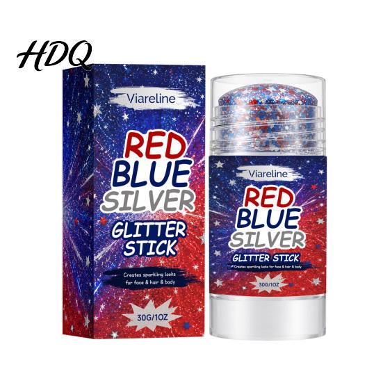 Non-fall Glitter Stick 30G Independence Day Body Stick Patriotic American Flag Face