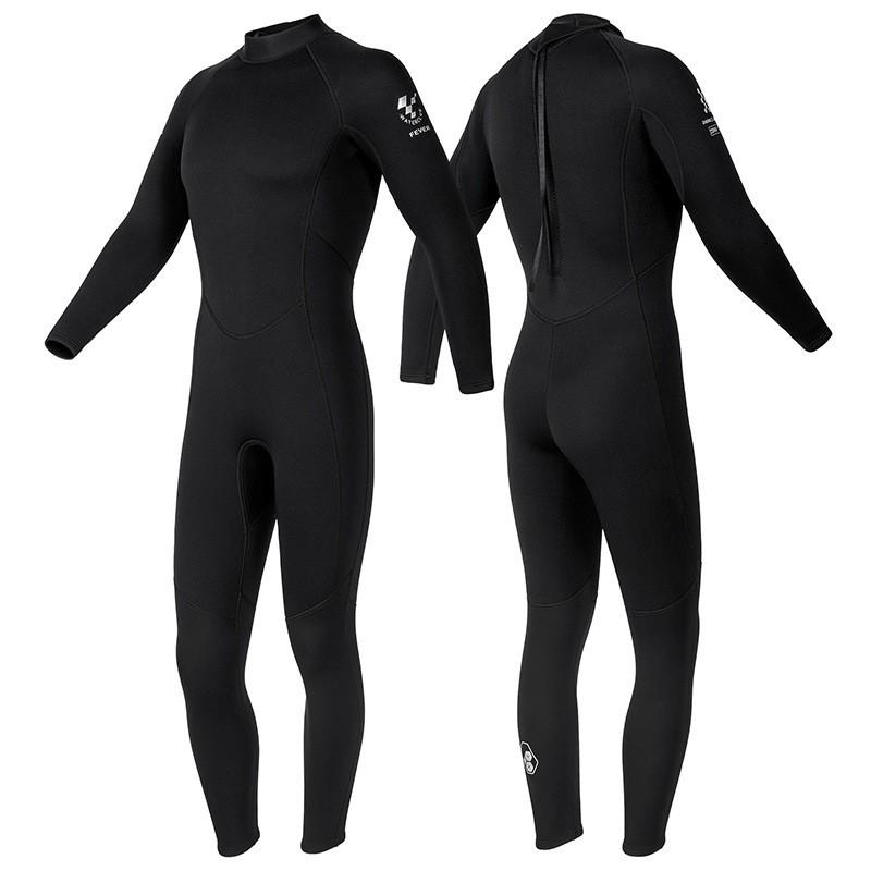 Mens 3mm Full Wetsuit With Rear Zipper Scuba Diving Snorkeling Freediving Warmth Protection