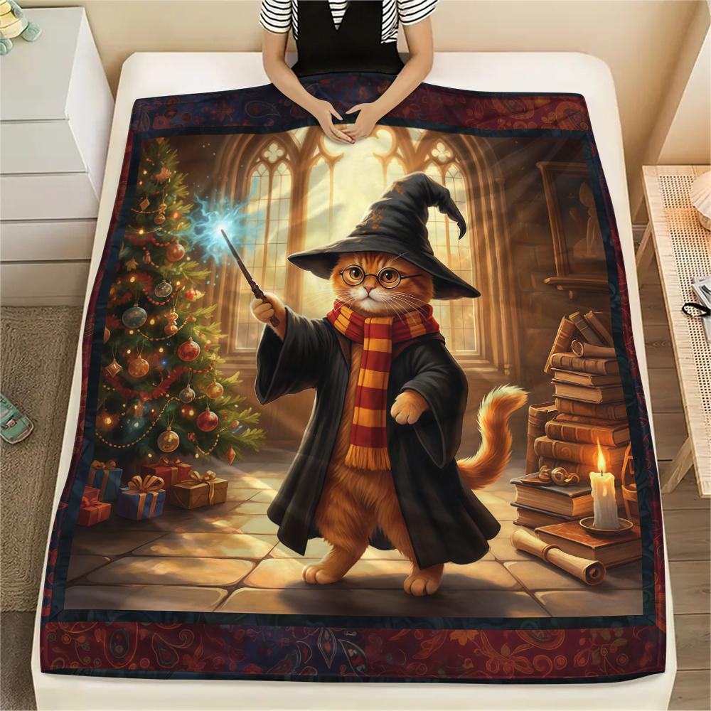 1 Pezzo Coperta in Flanella con Stampa Cartone Animato, Alta Qualità Confortevole per Tutte le Stagioni, Decorazione per la Casa, Calore e Comfort, Perfetta per Regalo di Natale Compleanno
