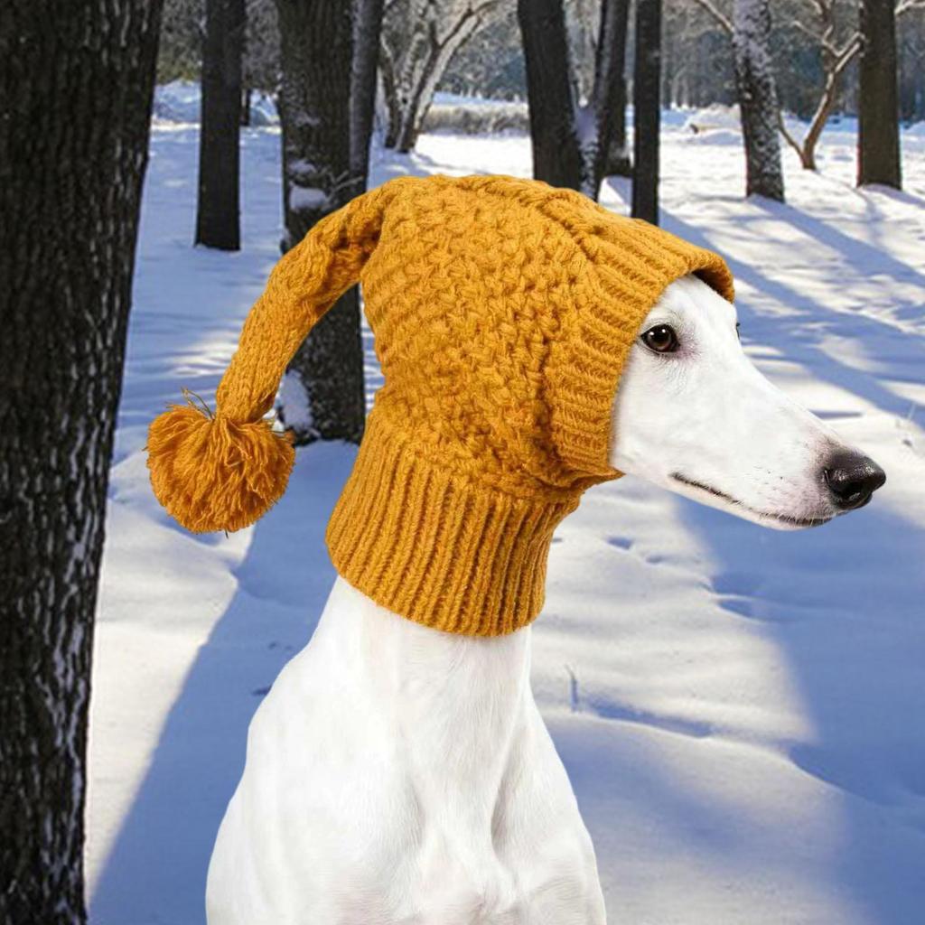 Dog Accessories Novelty Knitted Hat Soft Warm Cap Pet Winter Head Wrap for Outdoor Walks and Travel