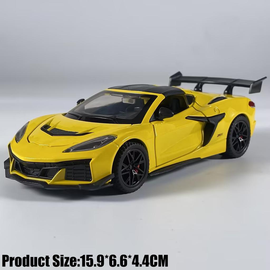 1:32 Chevrolet Corvette C8 Zr1X Track Enhanced Version Supercar Alloy Metal Diecast Model Car Simulation Miniature Holiday Gifts
