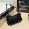 Fashion Rose Flower Exquisite Portable Pleated Lace Portable Shoulder Crossbody Bag Bag Women