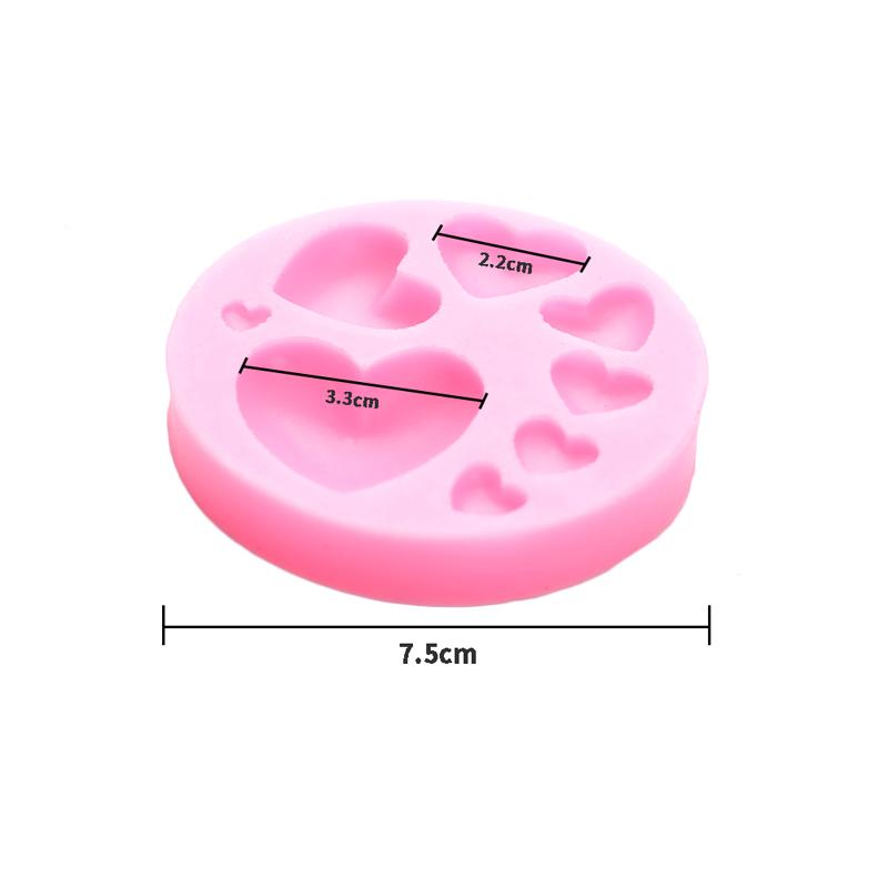 Loving Heart Shape Silicone Fondant Mold Diy Heart Candy Cake Decorating Mold