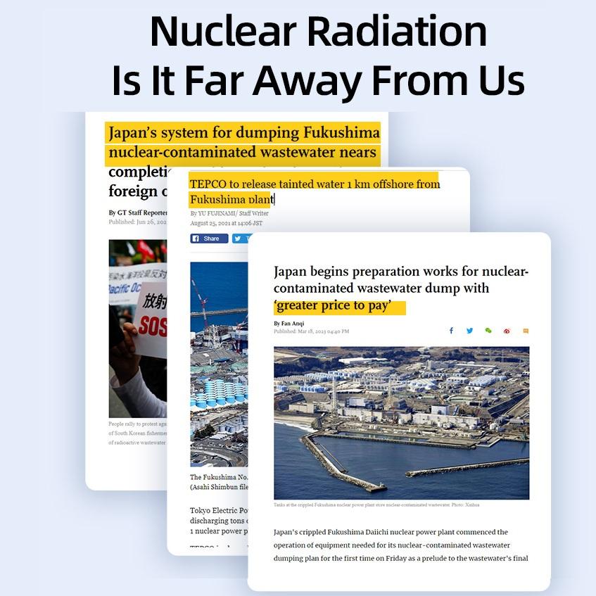 Nuclear Radiation Meter Range Nuclear Radiation DetectorTester Digitales Geigerzähler-Messgerät Bunte Anzeige mehrerer Alarmtipps für kommerzielle Zwecke