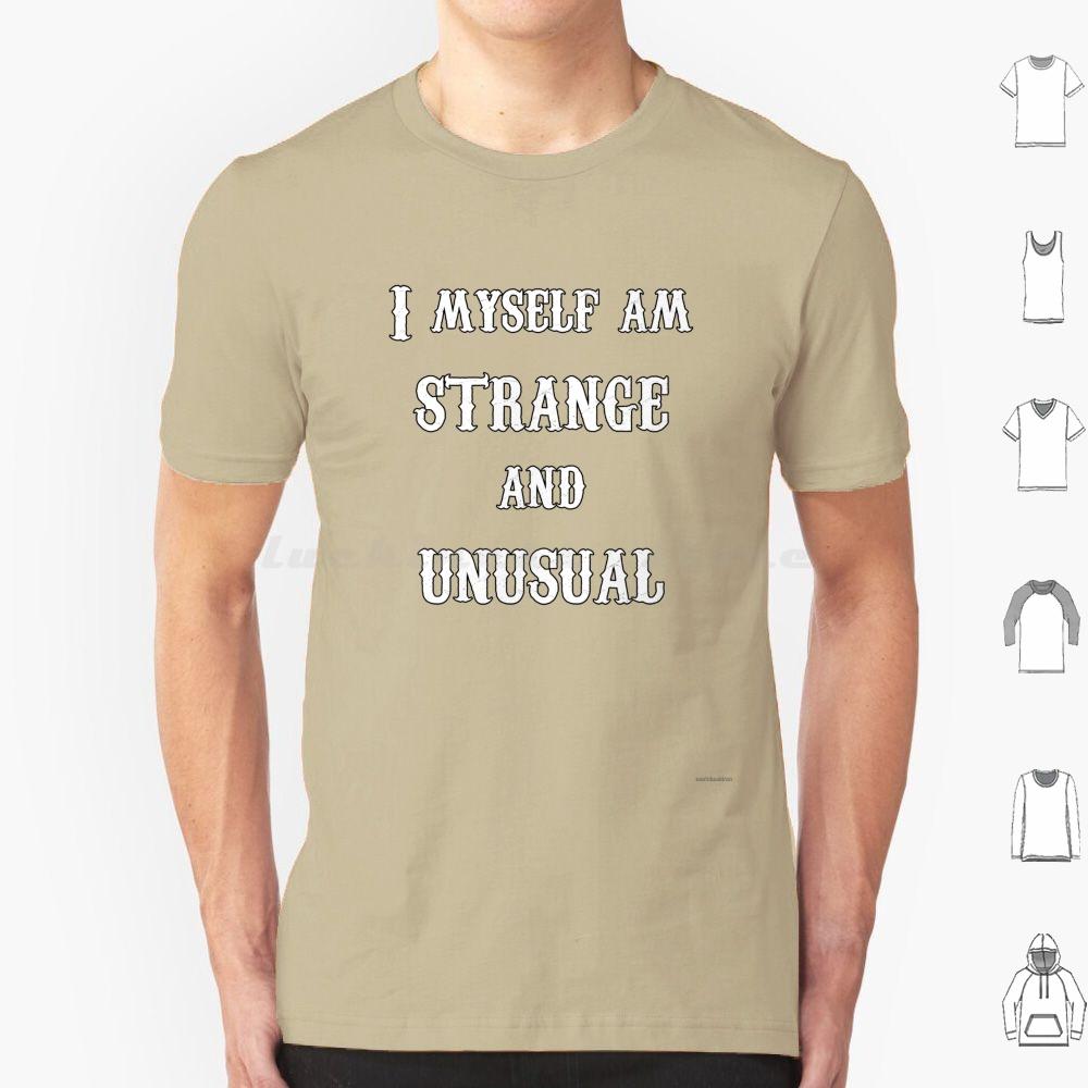 Strange And UnusualWhite Text T Shirt 6xl Cotton Cool Tee Strange And Unusual Strange Unusual Lydia Lydia Deetz Beetle Ghost