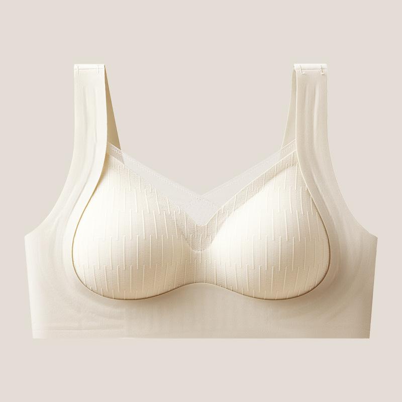 

Бесшовный бюстгальтер Женский Мягкая поддержка Без косточек Женский Сетчатая ткань Сборка Красивая спина Регулируемый бюстгальтер 3XL белый