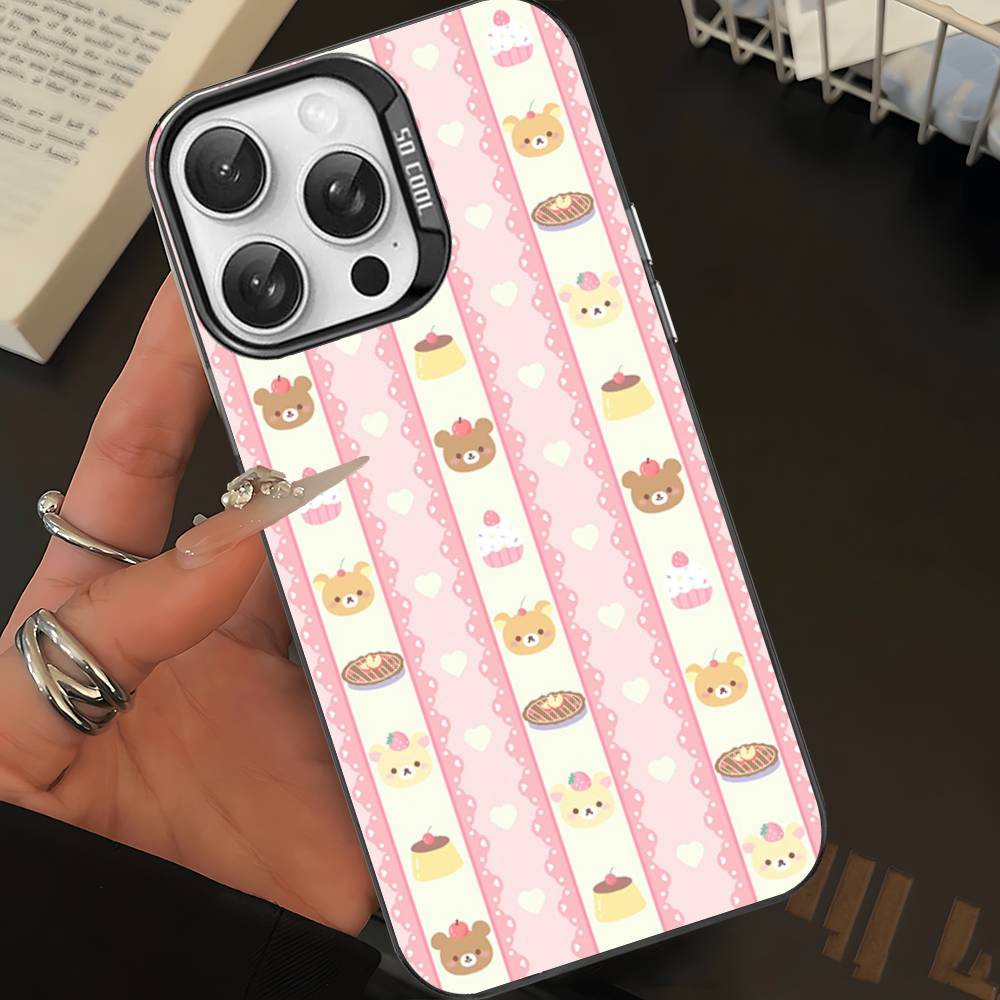 

Популярный Милый Мишка R-rilakkuma Цветной Чехол для Телефона Для IPhone 17 16 15 14 13 12 11 Pro Max Plus Матовый Чехол iPhone 17pro max