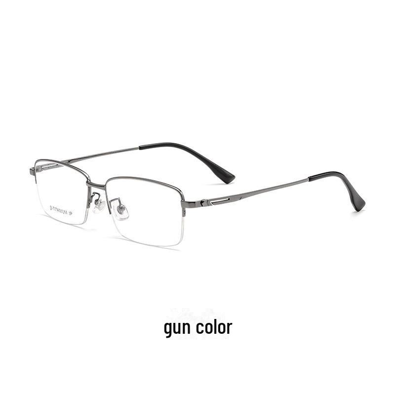 

Danyang 82218T Ультралегкая деловая полуоправа для мужчин из чистого титана оправа для очков для близорукости