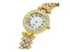 Fashion Rhinestone Women's Quartz Watch with Roman Numerals and Bracelet Style