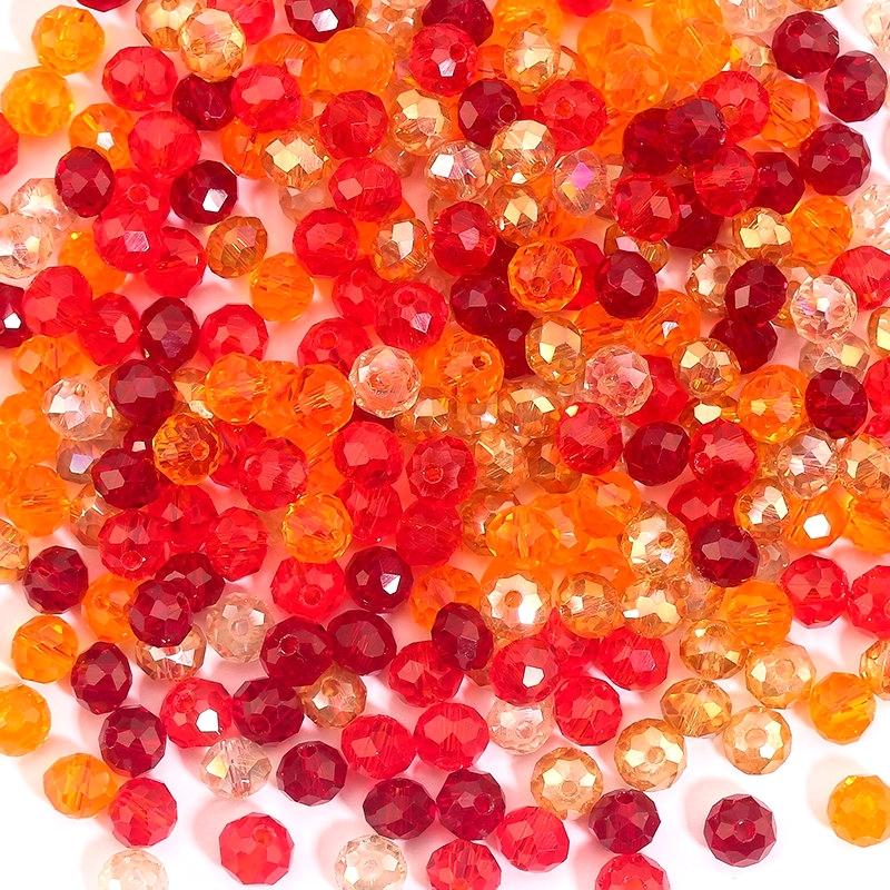 3*4mm 4*6mm Rondelle Faceted Loose Spacer Glass Beads Crystal Round Beads for Jewelry Making DIY Necklace Bracelet Accessories