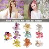 4Pcs Tropical Hibiscus Hair Clip Bohomian Floral Claw Clip for Women Girls Beach Party Accessories Practical Hairpin