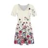 Women's Casual Sundress With Pockets Summer Boho Beach Dress Floral Blouses For Women T-Shirts Dress V Neck Loose  Dresses
