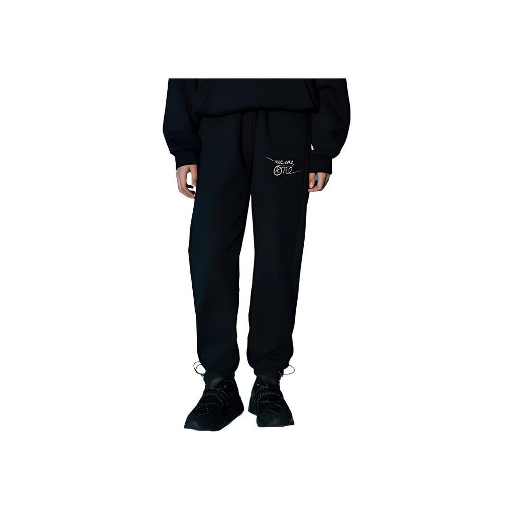 Li Ning X Artist DFT Wade Series Fun Fleece Warm Cuffed Sports Pants Men Pants Black AKLRE61-1