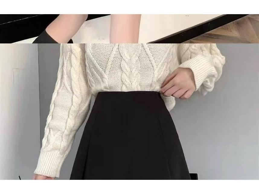 New Fall/Winter Woolen A-Line Pleated Mini Skirt for Women - High Waist, Slimming College Style, Anti-Exposure.