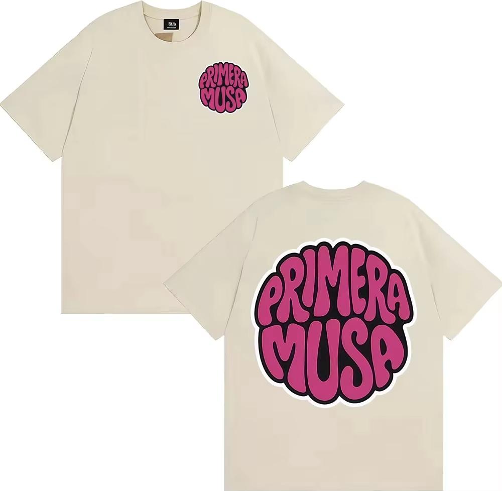 Rapper Omar Courtz pure cotton Unisexs shirt oversized Primera Musa Album graphics summer Womens Y2k Harajuku Streetwear Tshirt