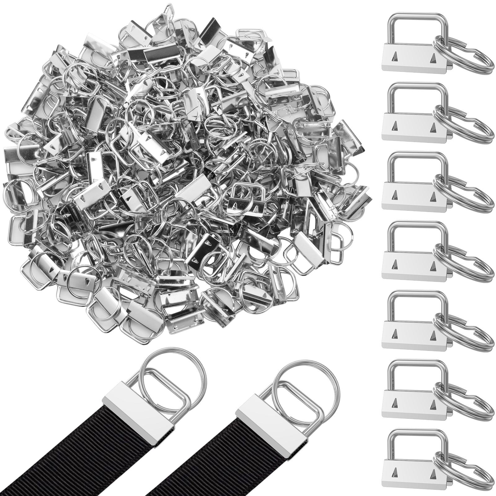 

150 шт. Универсальная фурнитура для брелоков 1 дюйм Прочный сплав цинка Набор фурнитуры для брелоков для браслета, шнурка, цепочки, бирки, DIY-крафт