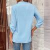Women's V-neck Pullover Stripe Print Long-sleeved Casual Shirt