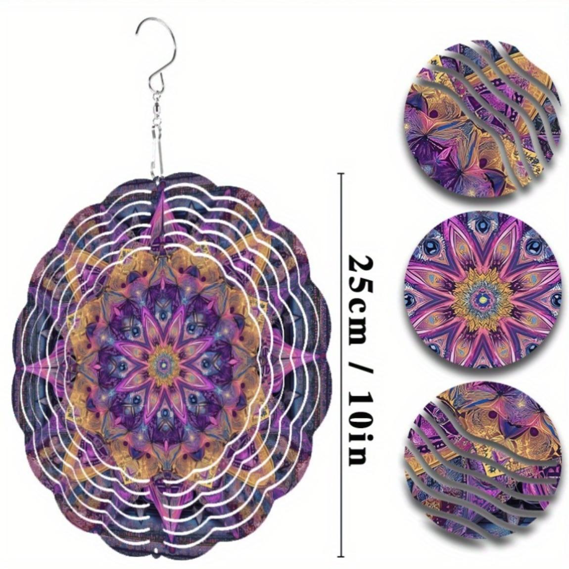 

Металлический ветряной спиннер 10 дюймов, уличный декор для сада, кинетическая ветряная скульптура с плавным вращением для украшения двора, патио, балкона 01A