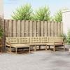 Outdoor Sofa Set with Cushions 6 pcs White and Beige