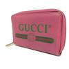 Used 9539 Compact Zip-Around Wallet 496319 0GCAT 8840 7943 Web Neon Vintage Logo Print Pink Unisex from Japan AUTHENTIC