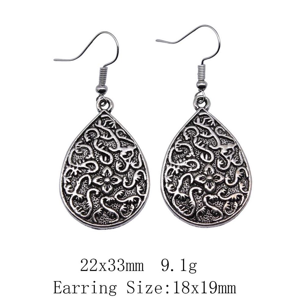 New Year's Day Earrings Women Geometric Water Drop Circle Drop & Dangle Earring Home Garden Party Earrings