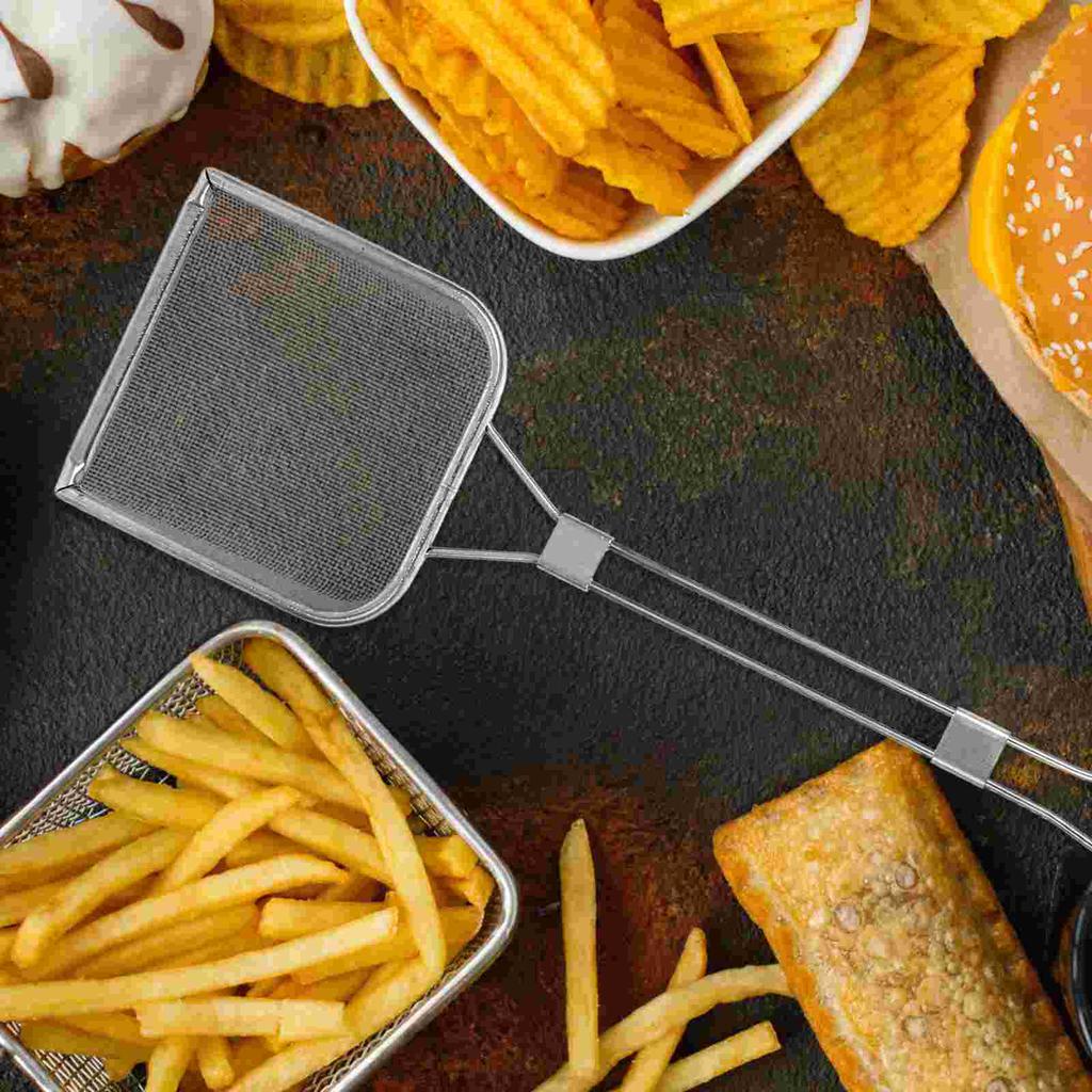 Oil Residue Pasta Drainer Ladle Air Fryer Metal Spoons Cooking Skimmer 304 Stainless Steel Colander Strainer