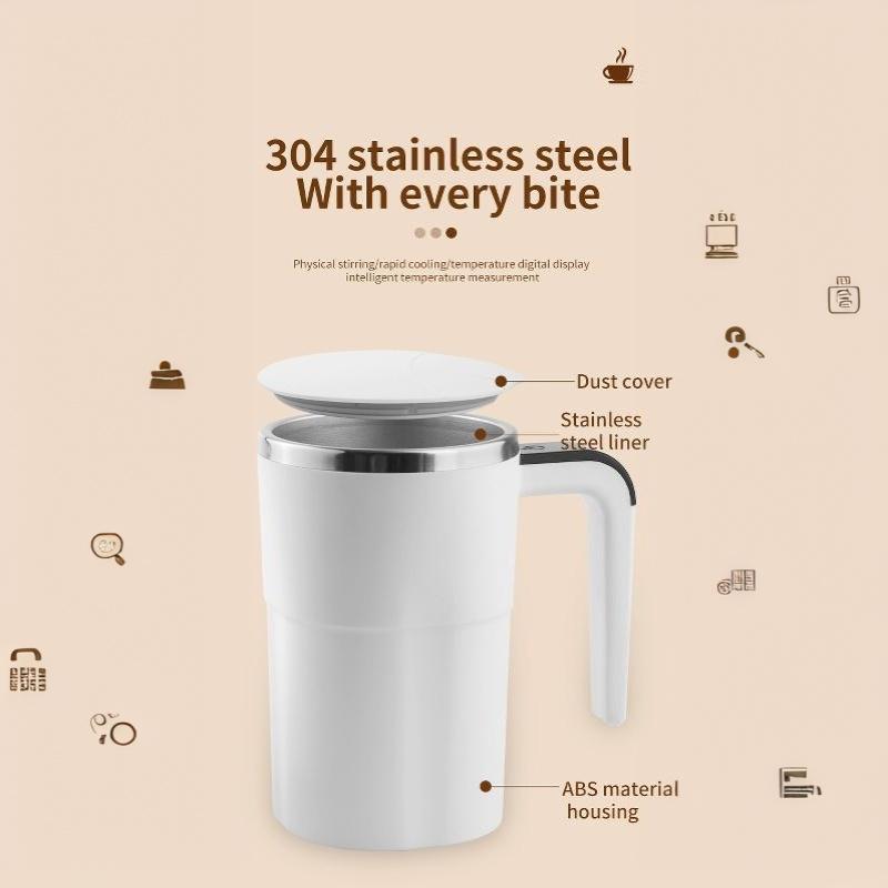 Automatic Rechargeable Coffee Mixer Mug Stainless Steel Electric Self Stirring Cup for Cold Hot Drinks