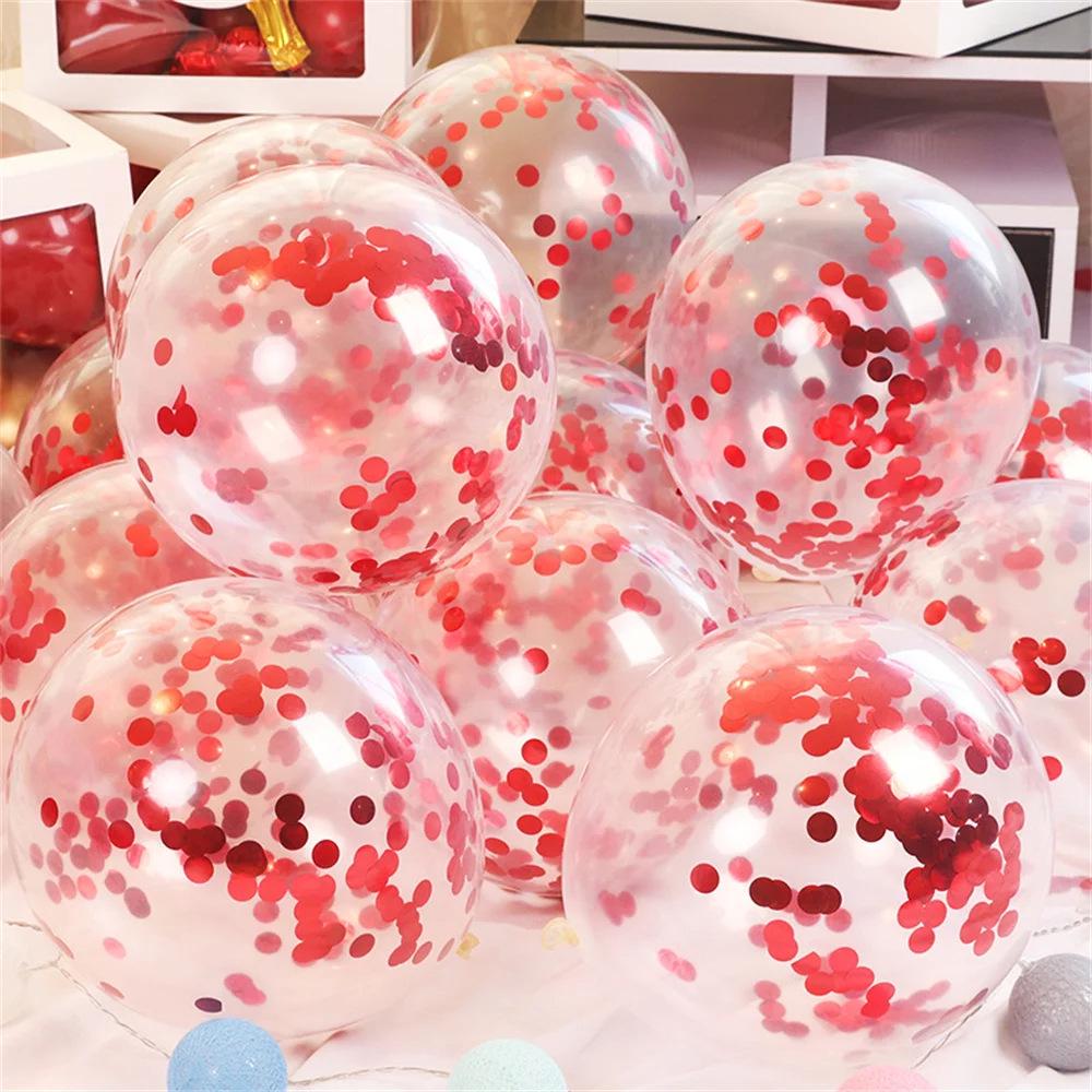 Double-Layer Thickened Red Wedding Balloons for Engagement and Room Decoration