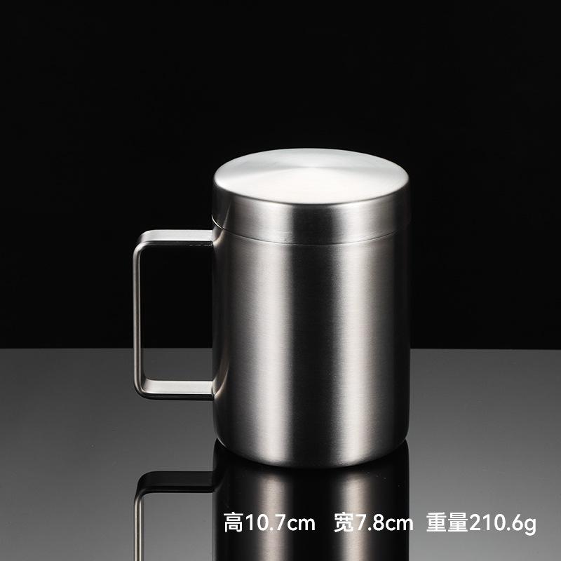 316 stainless steel sanded mug multi-specification covered thermal insulation cup office gift mug