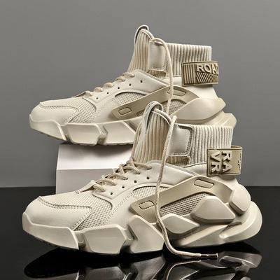 High Top Men's Sneakers Chunky Men Mens Man Male Fashion Casual Plus Size Tennis Shoes for Men