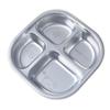 Reusable Dinner Plate 3/4 Compartments Portion Control Dining Plate 304 Stainless Steel Fruit Salad Food Dinner Tray