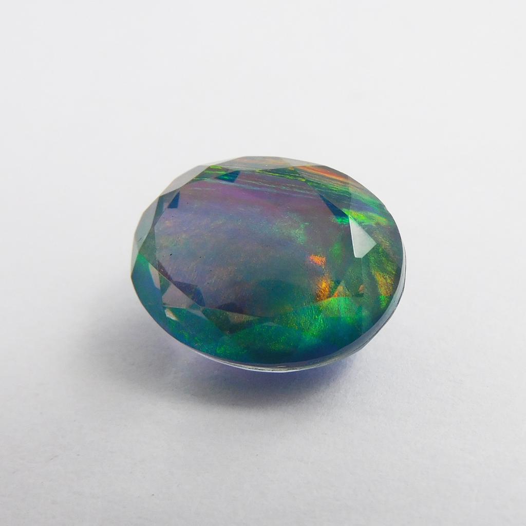 Boulder Opal Lab Created 11.45 Ct Oval Certified Beautiful Loose Gemstone