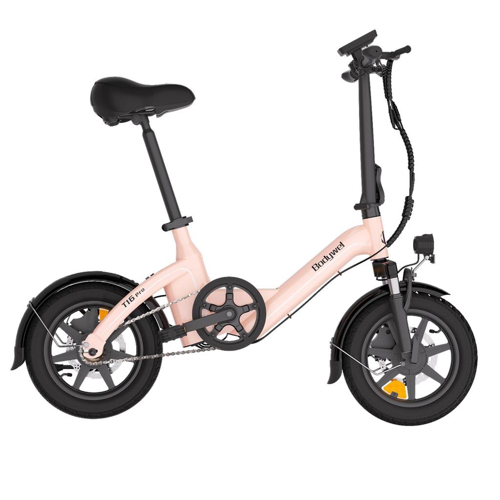 Bodywel T16PRO 14 Inch Lightweight Folding Electric Bicycle 36V7.8AH Battery 250W Motor Urban Commuting E- Bike Adult Outdoor Riding Electric Bike