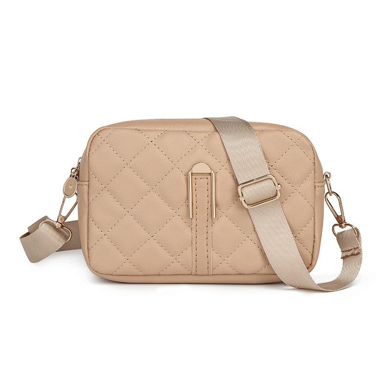 Women's bag new fashion trend camera bag diamond simple shoulder messenger bag one piece